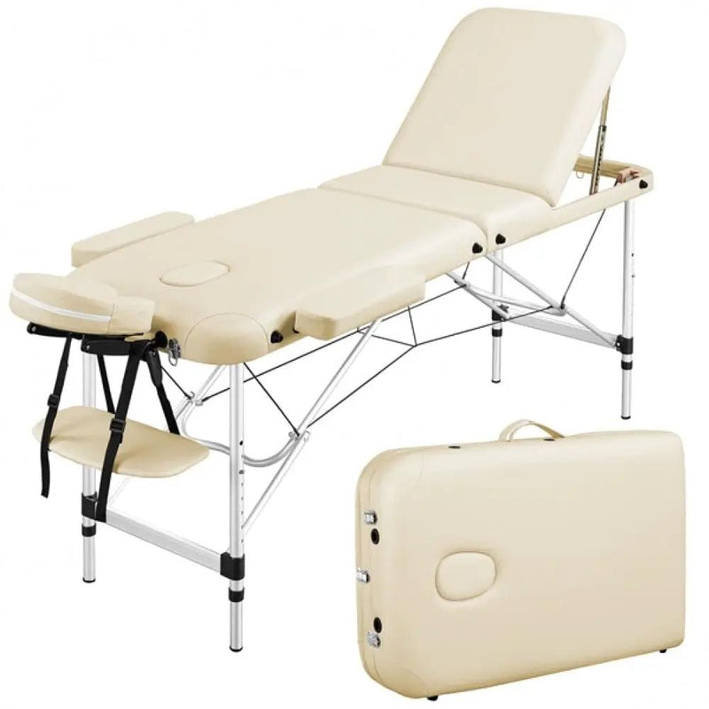 Professional 3 Fold Massage Bed Adjustable Massage Equipment by Yaheetech
