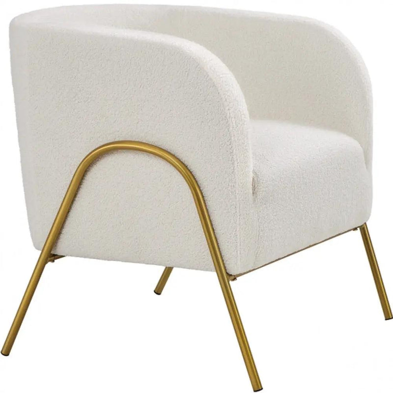 Contemporary Accent Armchair with Gold-tone Metal Legs by Yaheetech