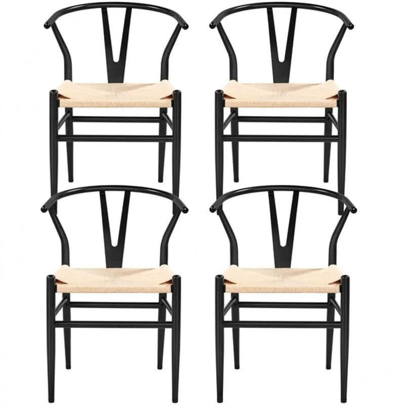 4PCS Weave Arm Chairs by Yaheetech