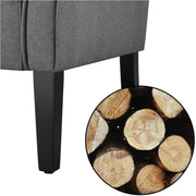 Mid-century Modern Accent Chair Upholstered Roll Armchair by Yaheetech