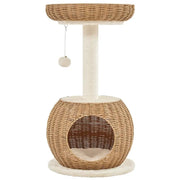 Rattan Cat House Cat Tower by Yaheetech