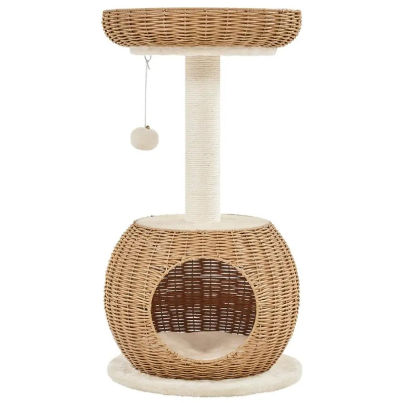 Rattan Cat House Cat Tower by Yaheetech