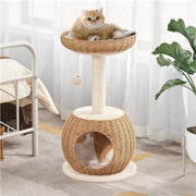 Rattan Cat House Cat Tower by Yaheetech