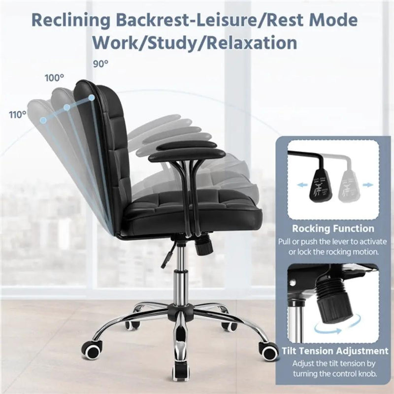 PU Leather Office Chair Computer Chair by Yaheetech