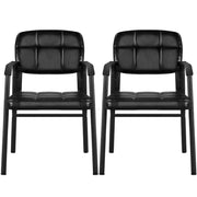 2pcs Office Reception Chairs Faux Leather Guest Chairs by Yaheetech