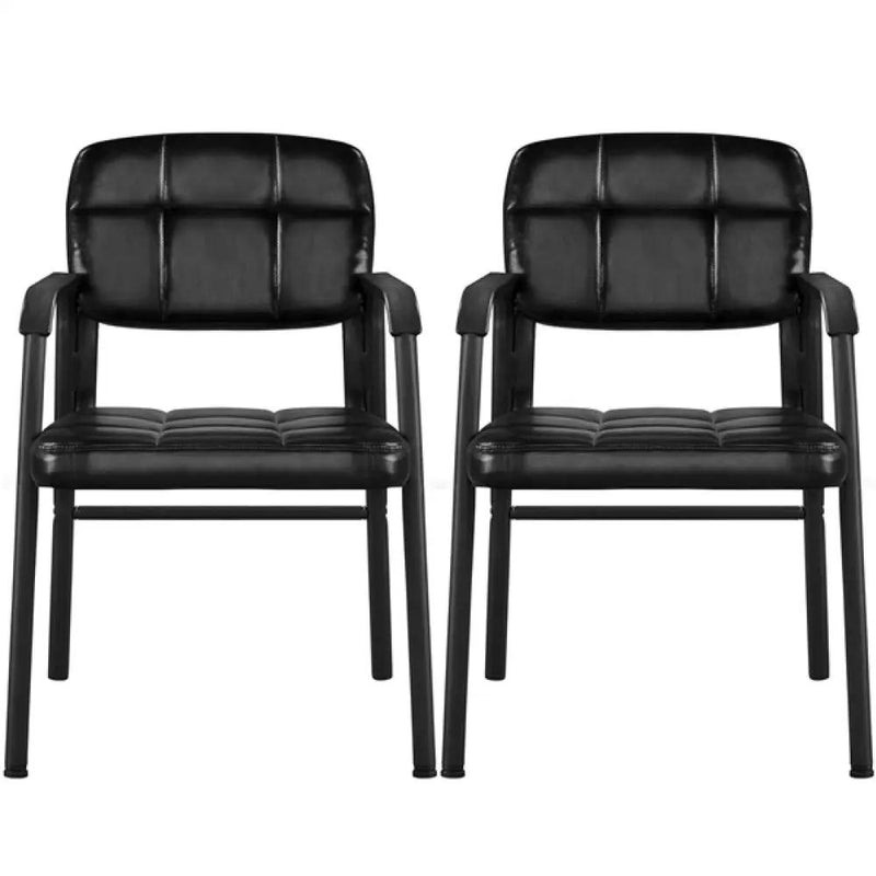 2pcs Office Reception Chairs Faux Leather Guest Chairs by Yaheetech