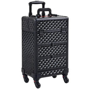 Professional Rolling Makeup Train Case with Drawers by Yaheetech