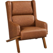 High Back PU Leather Accent Armchair by Yaheetech