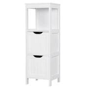 White Bathroom Cabinet 2 Hideaway Drawers 1 Shelf by Yaheetech