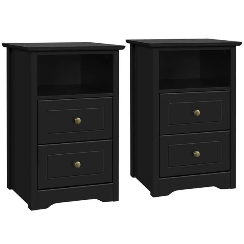 2pcs Bedside Table Sofa Side Table by Yaheetech