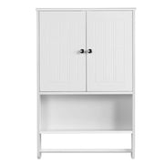 Bathroom Wall Cabinet with Towel Bar Wall Mount Organizer by Yaheetech