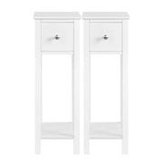 Slim Bedside Tables Nightstand Set of 2 by Yaheetech