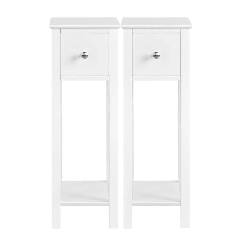 Slim Bedside Tables Nightstand Set of 2 by Yaheetech