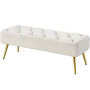 Upholstered Bedroom Benches Footrest Stool Ottoman Footstool Bench by Yaheetech