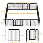 16pcs Dog Pen Pet Barrier Fence by Yaheetech