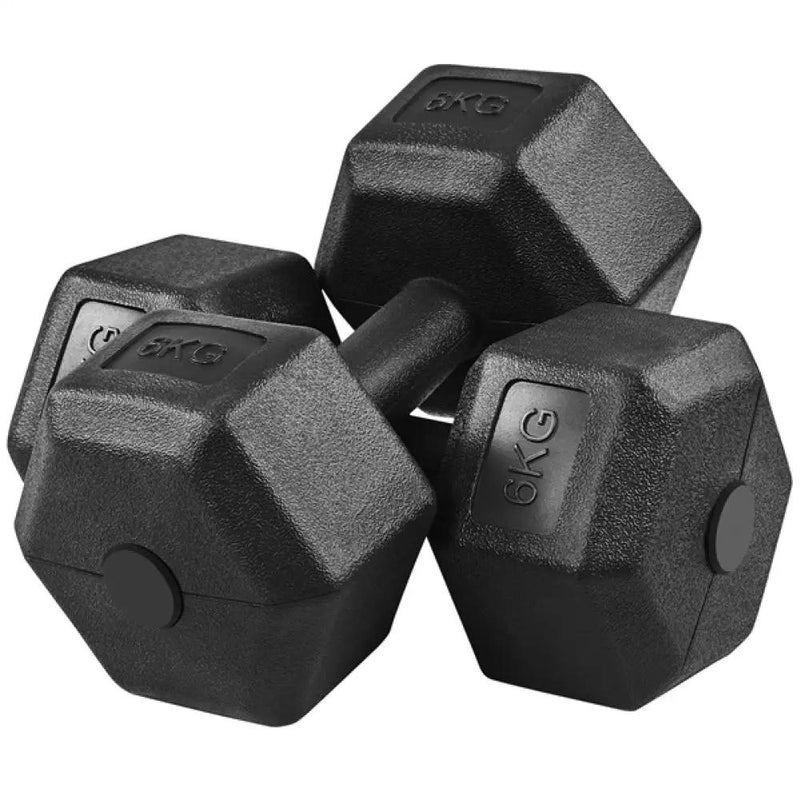 2x6kg Hexagon Dumbbells Set by Yaheetech