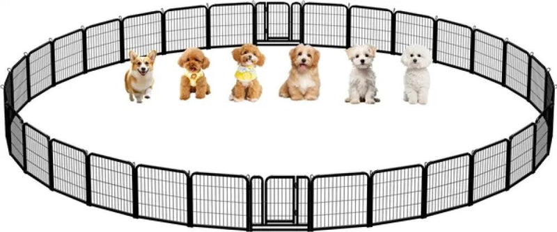32pcs Dog Pen Metal Pet Playpen by Yaheetech