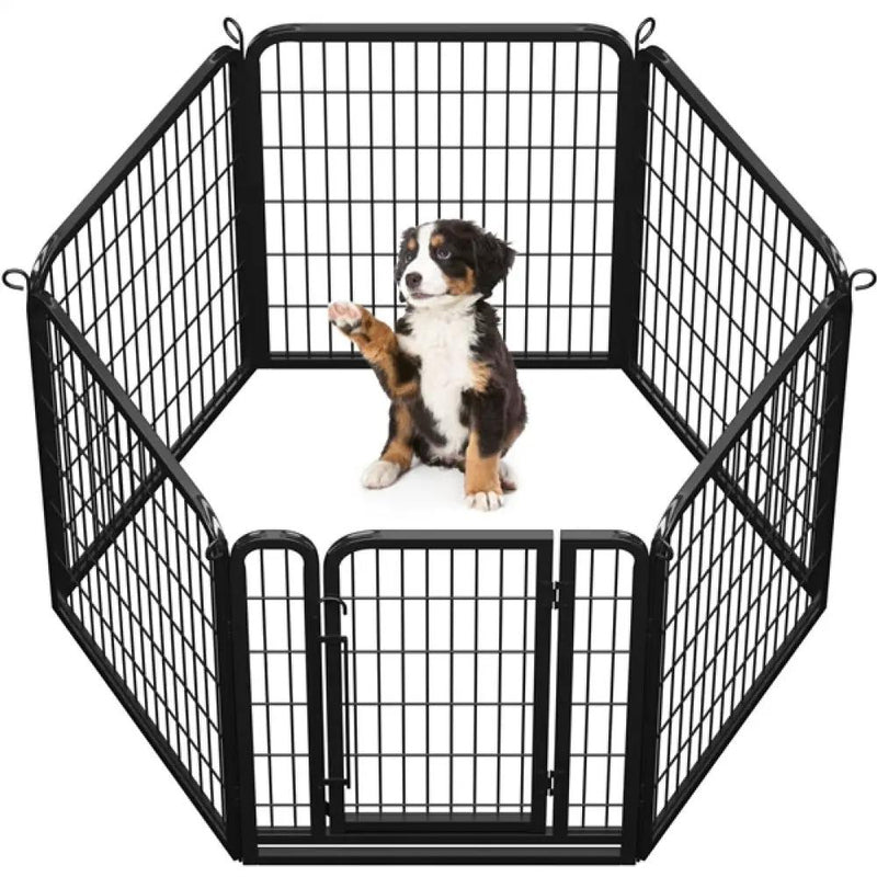 6 Panels Heavy Duty Dog Pen by Yaheetech
