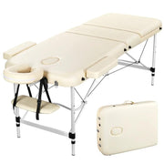 Adjustable 3 Fold Massage Bed Aluminum Alloy Massage Couch by Yaheetech