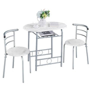 Space Saving Dining Table Set Modern Round Dining Table Set for 2 by Yaheetech
