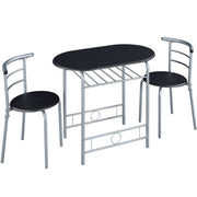 Modern Round Dining Table Set for 2 Chairs + 1 Table by Yaheetech