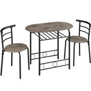 3 Piece Dining Set Dining Table Dining Chair Set by Yaheetech
