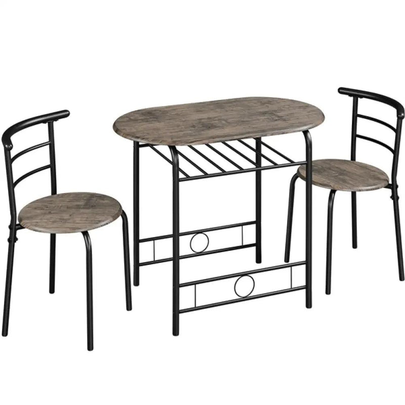 3 Piece Dining Set Dining Table Dining Chair Set by Yaheetech