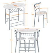 Modern Dining Set 1X Table + 2 Chairs by Yaheetech