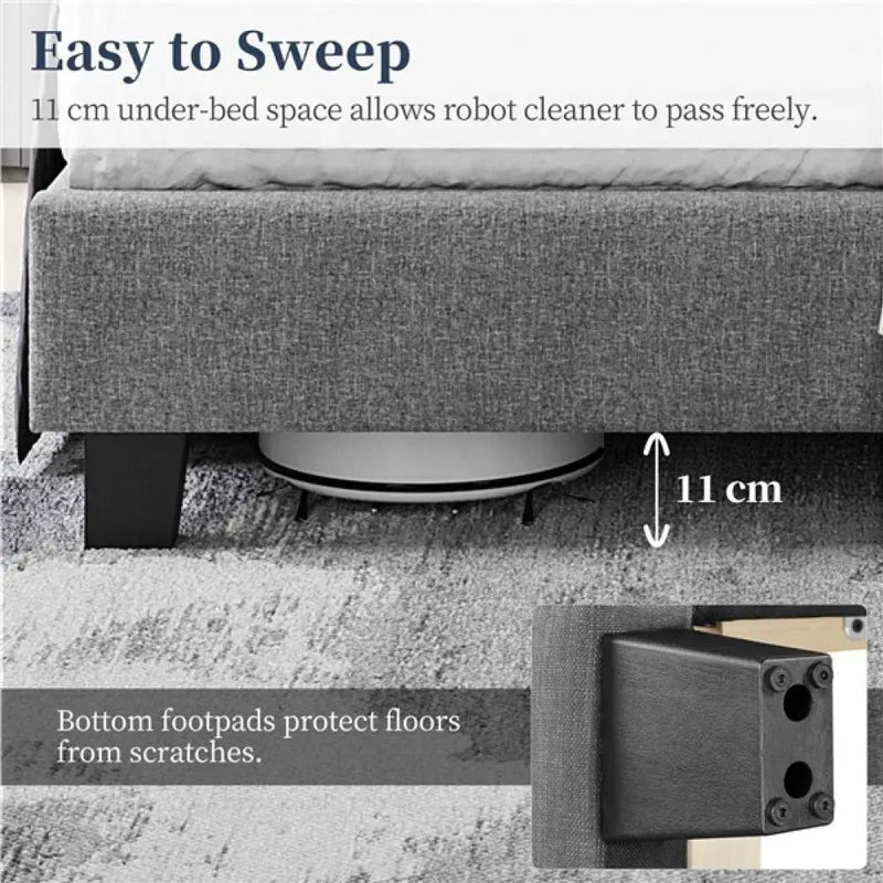 Queen Upholstered Bed Frame by Yaheetech