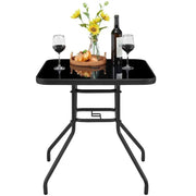 28″ Square Patio Bistro Table with Umbrella Hole by Yaheetech