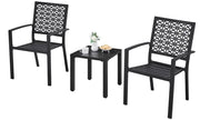 2pcs Dining Chairs + Outdoor Coffee End Table by Yaheetech