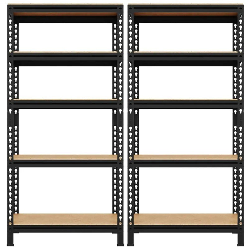 2pcs 5-Tier Utility Shelves Adjustable Metal Shelving Units by Yaheetech