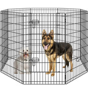 8 Panel Foldable Metal Dog Exercise Pen by Yaheetech