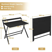 2-Tier Foldable Computer Desk w/ Monitor Shelf by Yaheetech