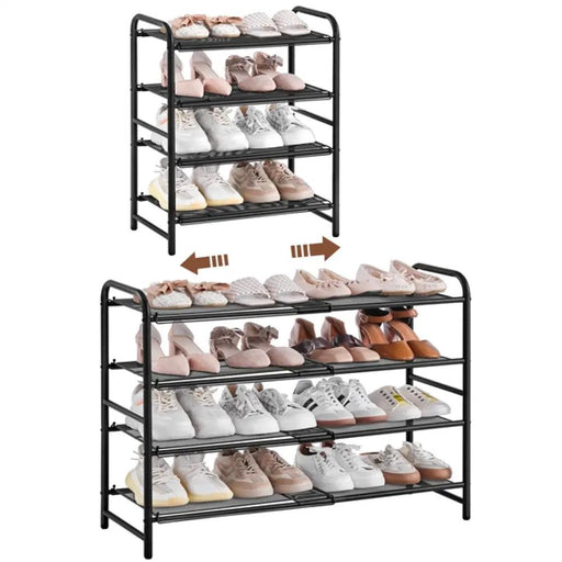 4-Tier Expandable Iron Shoe Rack by Yaheetech