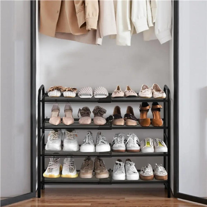 4-Tier Expandable Iron Shoe Rack by Yaheetech