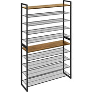 10-Tier Iron Shoe Rack Organizer by Yaheetech