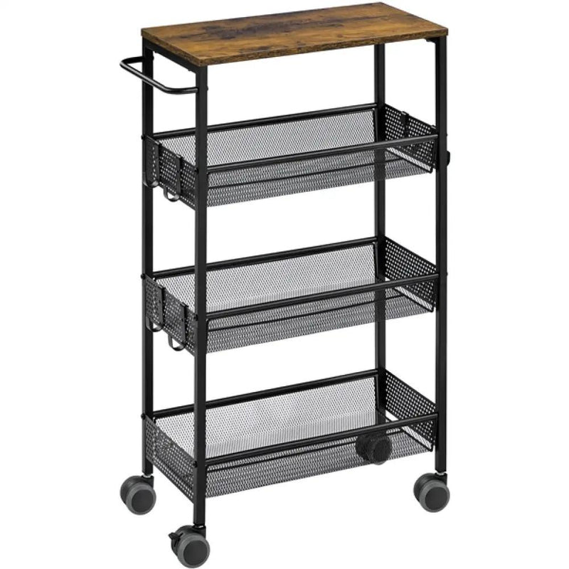 4-Tier Storage Trolley Kitchen Trolley by Yaheetech