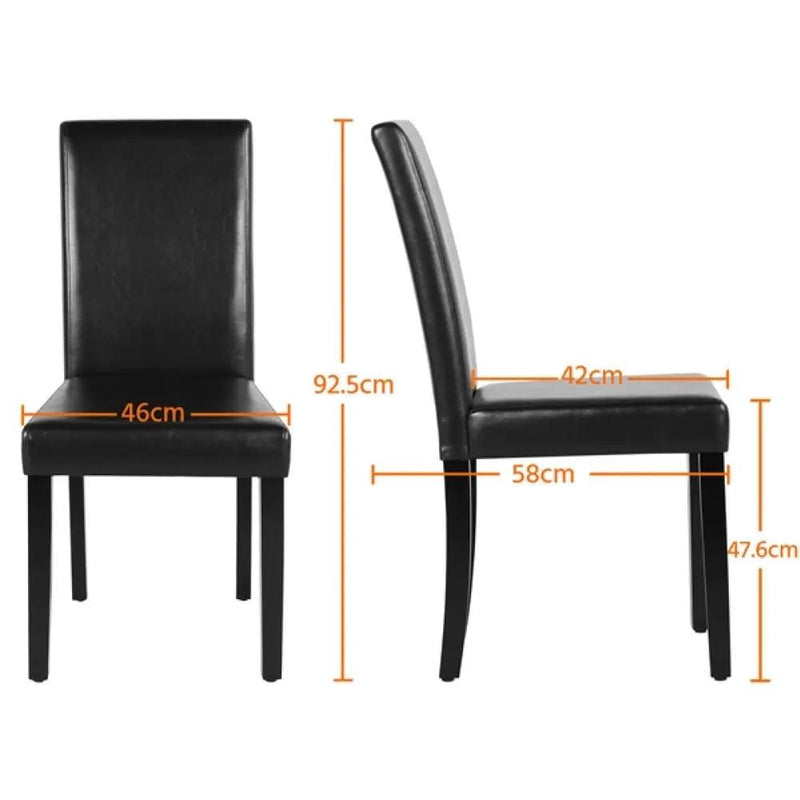 6pcs Faux Leather Dining Chair by Yaheetech