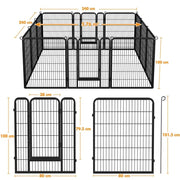 Yaheetech 12 Panels Heavy Duty Dog Pen 12 Panels Heavy Duty Dog Pen