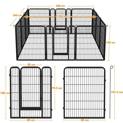 Yaheetech 12 Panels Heavy Duty Dog Pen 12 Panels Heavy Duty Dog Pen