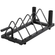 Horizontal Bumper Plate Rack Strength Fitness Rack Plate Holder by Yaheetech
