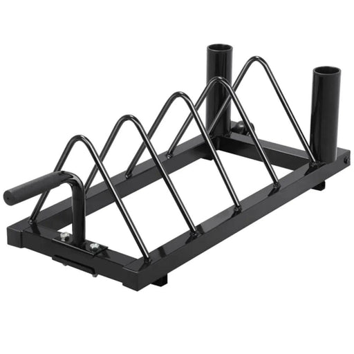 Horizontal Bumper Plate Rack Strength Fitness Rack Plate Holder by Yaheetech