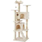 Cat Tree Cat Tower w/ Condos & Dangling Balls & Scratching Posts & Platforms by Yaheetech