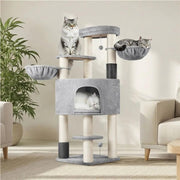 Multilevel Heavy-Duty Cat Tree with Thick Scratching Posts by Yaheetech