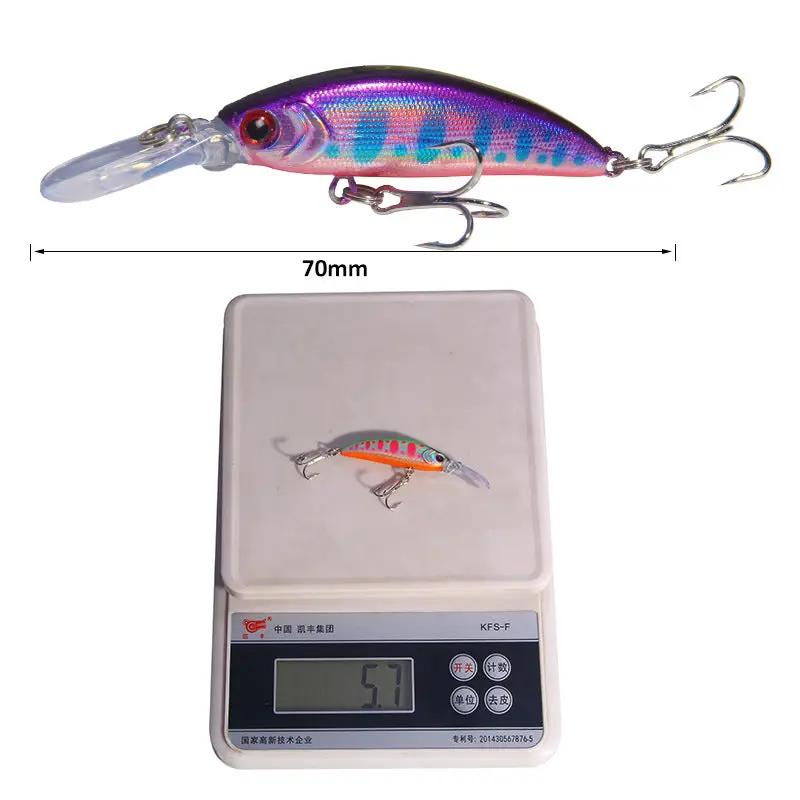 10 Pack Fishing Lures Hard Baits, 3D Eyes Minnow Fishing Lures 7cm 6g by dealonline.co.nz