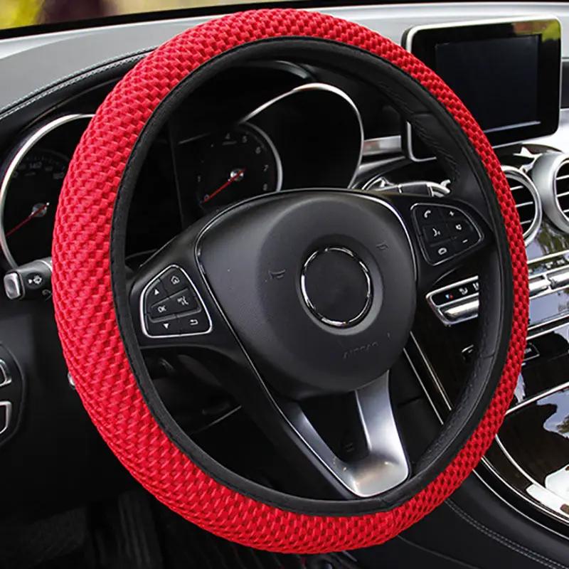 Car Seat Cover 5 Seater Front Rear Cushion Mat Polyester Steering Wheel Cover by dealonline.co.nz