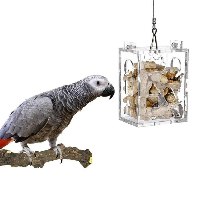 Birds Toys Food Parrot Foraging Feeder Cage by salelink.co.nz