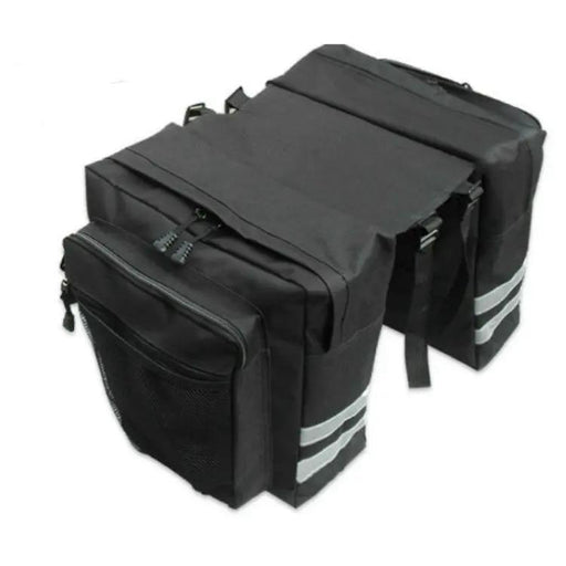 Ecotrek 30L Waterproof Bike Rear Rack Double Pannier Bag with Reflective Trim – Black JS76603 by ECOTREK