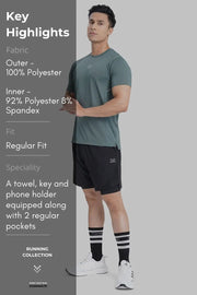 2 in 1 Mesh Shorts Black With Black by Fuaark Nz